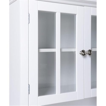 American Furniture Classics 25504 White Hutch Cabinet
