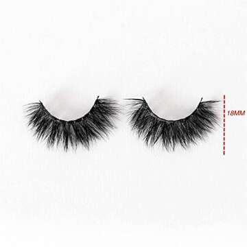 Newcally 18MM Dramatic Fluffy Faux Mink Eyelashes
