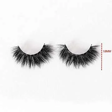 Newcally 18MM Dramatic Fluffy Faux Mink Eyelashes
