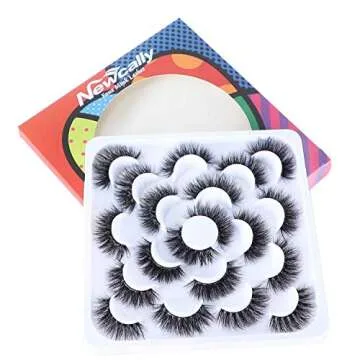 Newcally 18MM Dramatic Fluffy Faux Mink Eyelashes