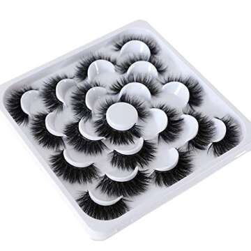 Newcally 18MM Dramatic Fluffy Faux Mink Eyelashes