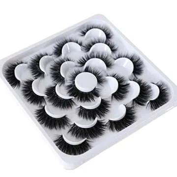 Newcally 18MM Dramatic Fluffy Faux Mink Eyelashes