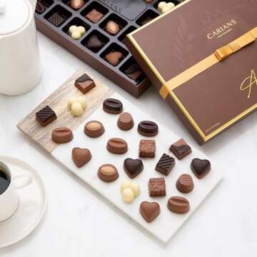 CARIANS Chocolate Gift Box, Box of Candy, Assorted Luxury Premium Pralines Gourmet Chocolate Gift Ba...