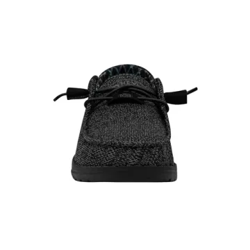 Hey Dude Wendy Sox Micro Total Black Stylish Comfort