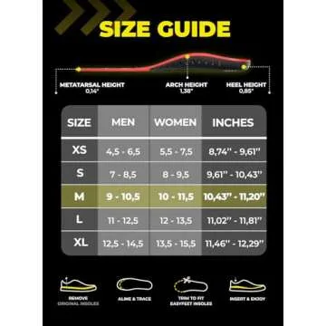 Premium Anti-Fatigue Shoe High Arch Support Insoles Men Women - Plantar Fasciitis Inserts - Orthotic Inserts Shoe Soles Standing All Day - Flat Feet Foot - Work Boot Insoles