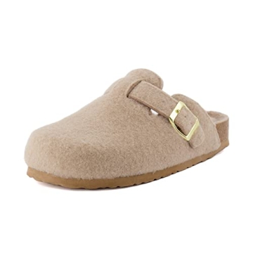 CUSHIONAIRE Hana Women's Clogs | Stylish Vegan Suede Shoes with Arch Support