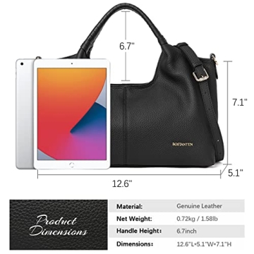 BOSTANTEN Genuine Leather Handbags for Women - Stylish Purse
