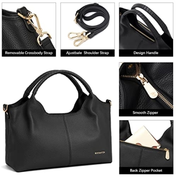 BOSTANTEN Genuine Leather Handbags for Women - Stylish Purse