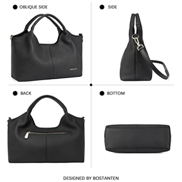 BOSTANTEN Genuine Leather Handbags for Women - Stylish Purse