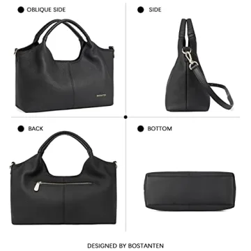 BOSTANTEN Genuine Leather Handbags for Women - Stylish Purse