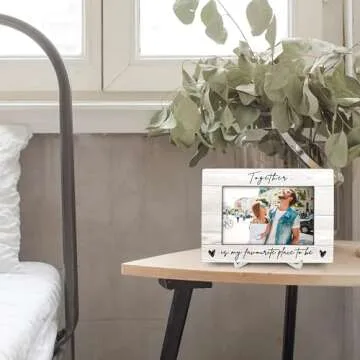 Luipk Couple 8x6 Picture Frames, Engagement Wedding Gifts Photo Frame, Anniversary Couple Gifts for Boyfriend Girlfriend Newlywed, Romantic Mr And Mrs Love Frame for Wall Tabletop Display