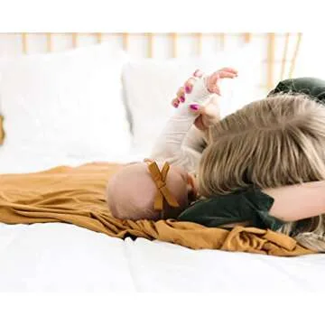 Copper Pearl Baby Bows: Stylish Headbands for Baby Girls, Premium Soft and Stretchy Baby Headbands, Perfect for Newborns, Trendy Designs - Camel