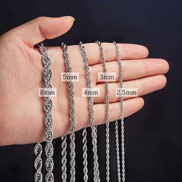 HolyFast Twist Chain Necklace - Stylish Stainless Steel Jewelry