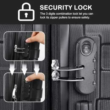 SUPER DEAL 21 Inch Hardside Expandable Carry On Luggage with Spinner Wheels, Lightweight Suitcase Durable Rolling Luggage for Business Trips and Travel, Height Adjustable Handle and Side Feet, Black