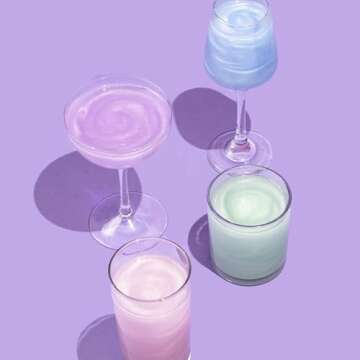 Art of Sucre Prism Cotton Candy Glitter Bombs, Edible Glitter, Drop into Drinks, 4 Pieces