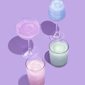 Art of Sucre Prism Cotton Candy Glitter Bombs, Edible Glitter, Drop into Drinks, 4 Pieces