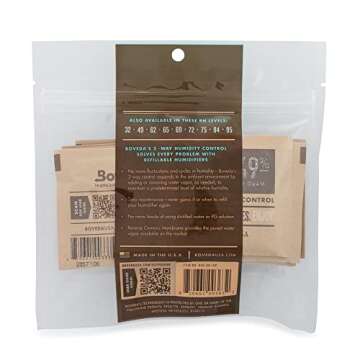 Boveda 49% Two-Way Humidity Control Packs for Music Bows & Small Woodwinds – Size 8 – 10 Pack ?...