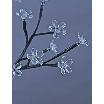 LIGHTSHARE 18 Inch Cherry Blossom Bonsai Tree, 48 LED Lights, 24V UL Listed Adapter Included, Metal Base, Warm White Lights, Ideal as Night Lights, Home Gift Idea