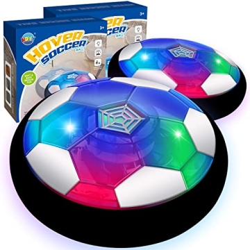 Hover Soccer Ball Toys for Boys, 2 LED Light Soccer Balls with Soft Foam Bumpers﻿, Indoor Outdoor ...