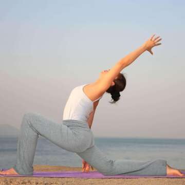 HDE Foldover Athletic Yoga Pants Gym Workout Leggings (Heather Gray, Medium)