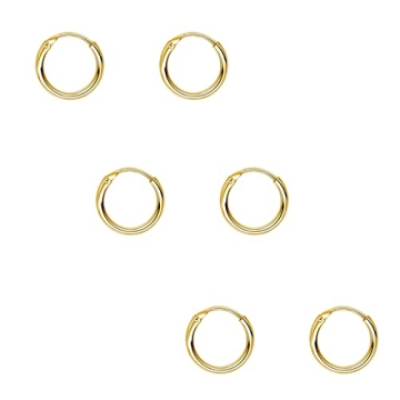 EPIRORA Hypoallergenic Sterling Silver Hoop Earrings Set