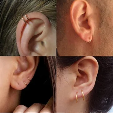 EPIRORA Hypoallergenic Sterling Silver Hoop Earrings Set