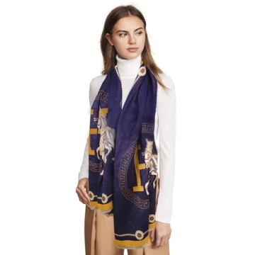 EXTREE Scarfs for Women Pashmina Silky Shawl Wrap for Evening Dressing Blanket Open Front Poncho Cape