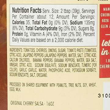 Cherry Republic Original Cherry Salsa - Medium Heat Salsa Mix with Authentic Michigan Cherries - Sweet & Spicy Fruit Salsa - Works Great as a Recipe Ingredient & Dip - 16 Ounces