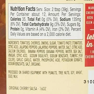 Cherry Republic Original Cherry Salsa - Medium Heat Salsa Mix with Authentic Michigan Cherries - Sweet & Spicy Fruit Salsa - Works Great as a Recipe Ingredient & Dip - 16 Ounces