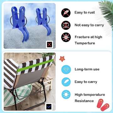 growell Towel Bands (6 Pack) - Stretch Beach Towel Clips for Beach Cruise Pool Chairs, Lounge Towel Holder Elastic, Cruise Ship Essentials (Green)