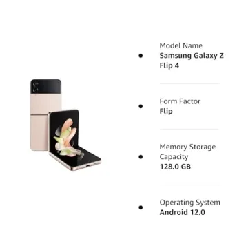 SAMSUNG Galaxy Z Flip 4 5G Pink Gold Renewed Smartphone