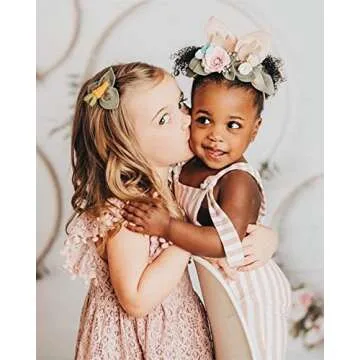 2Bunnies Girl Baby Toddler Vintage Lace Pom Pom Flutter Sleeve Easter Birthday Outfit Dress (Dusty Pink, 3T)