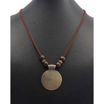 Stylish GelConnie Handcrafted Wooden Bead Necklace for Women