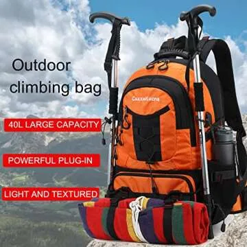 YANIMENGNU 40L Waterproof Backpack for Travel and Hiking