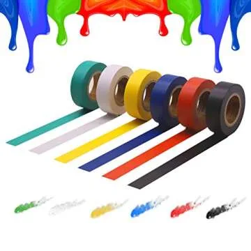 SoundOriginal Electrical Tape Colors 6 Pack 0.7-Inch by 30 Feet, Voltage Level 600V Dustproof, Adhesive for General Home Vehicle Auto Car Power Circuit Wiring Multicolor