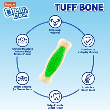Hartz Chew 'n Clean Tuff Bone for Happy Canines