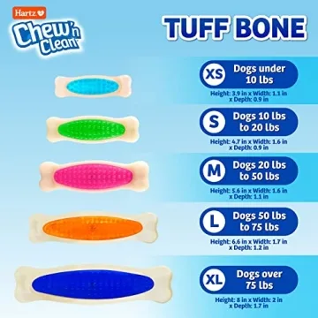 Hartz Chew 'n Clean Tuff Bone for Happy Canines