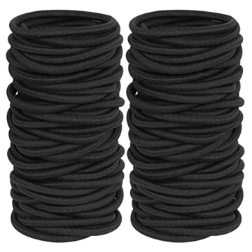 Durable Black Hair Ties for Thick Curly Hair No Damage