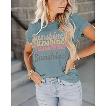 Stylish INFITTY Women's Sunshine Graphic T-shirt