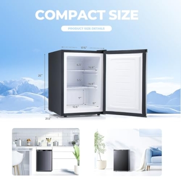Electactic Mini Upright Freezer - 2.1 Cu.ft Flexibility