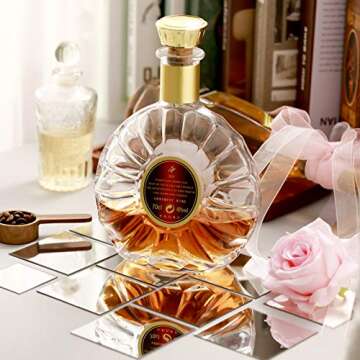 Jetec 25 Pieces Mini Size Acrylic Square Mirror Adhesive Small Square Mirror Tiles for Crafts and DIY Projects Supplies(25 Pcs,3 Inches)