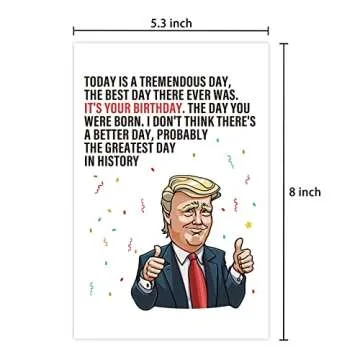 Ulbeelol Trump Birthday Card, Funny Trump Bday Card, Humorous B-day Card, Hilarious Birthday Card fo...
