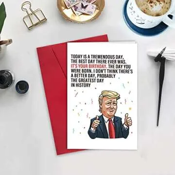 Ulbeelol Trump Birthday Card, Funny Trump Bday Card, Humorous B-day Card, Hilarious Birthday Card for Friends Cousin...