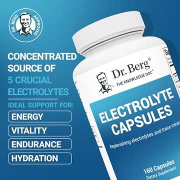 Dr. Berg Electrolyte Capsules - Electrolyte Supplements for Supporting Energy, Endurance, and Hydrat...