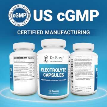 Dr. Berg Electrolyte Capsules - Electrolyte Supplements for Supporting Energy, Endurance, and Hydration - Sugar Free, No Maltodextrin, Keto Friendly - 160 Caps