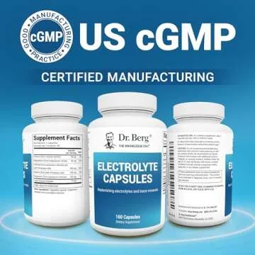 Dr. Berg Electrolyte Capsules - Electrolyte Supplements for Supporting Energy, Endurance, and Hydration - Sugar Free, No Maltodextrin, Keto Friendly - 160 Caps