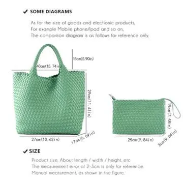 Chic JINMANXUE Woven Vegan Leather Tote Bag for Women