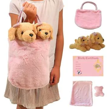 Golden Retriever Stuffed Animals Set for Kids 4-7