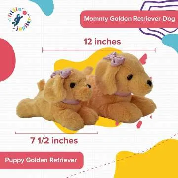 Golden Retriever Stuffed Animals Set for Kids 4-7