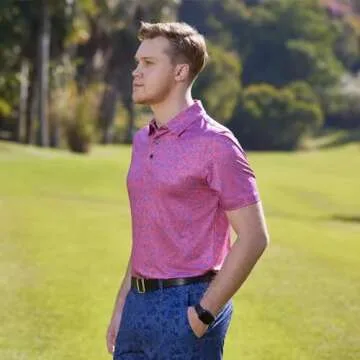 Men's Golf Polo Short Sleeve Moisture Wicking Shirt